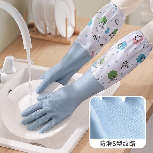 Winter Velvet Rubber Gloves - Image 3