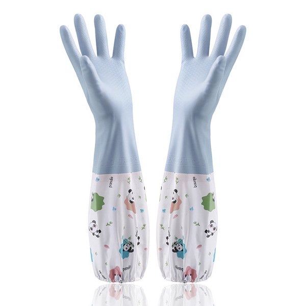 Winter Velvet Rubber Gloves - Image 2